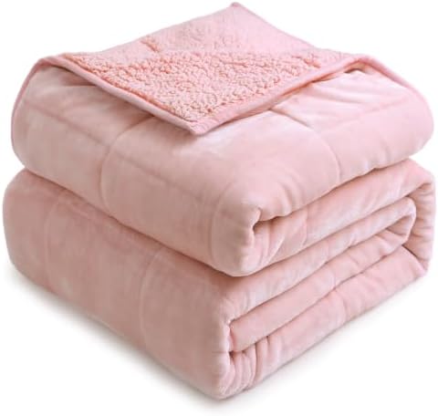 Cottonblue Pink Weighted Blankets 25lbs for Adults King Size 90"x90" Soft by Cottonblue