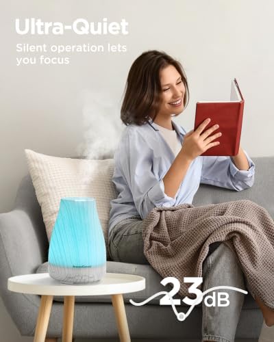 InnoGear Essential Oil Diffuser Ultrasonic Diffusers for Home, White Grey - Image 6