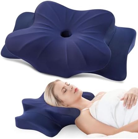 DONAMA Cervical Pillow for Neck and Shoulder Pain Relief, Cooling Contour Memory Foam Pillow, Dual-Height Ergonomic Neck Support Pillow for Side Back Stomach Sleepers with Removable Pillowcase by DONAMA