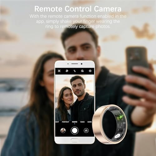 Smart Rings for Women Men, Fitness Ring with Heart Rate, Blood Oxygen, HRV, Stress, Sleep Tracker, Step Tracker, No Subscription Fee, lP68 Waterproof Smart Ring for iPhone & Android (Rose Gold 14#) - Image 5