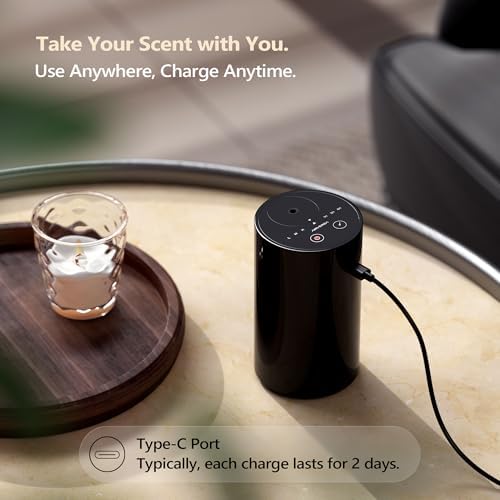 Airversa AN8 Waterless Essential Oil Diffuser Starter Kit, Black - Image 6