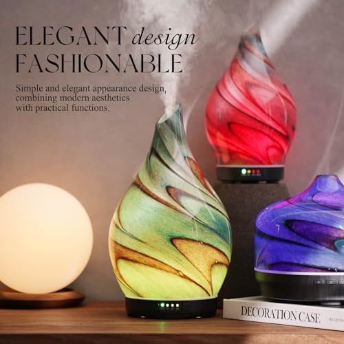 Porseme Essential Oil Diffuser 280ml Handmade Glass Diffuser 7H Runtime - Image 4