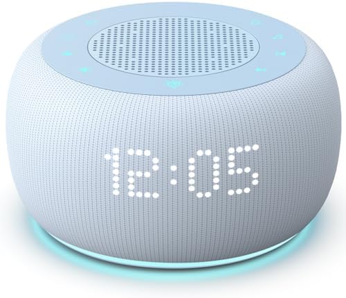 Buffbee Pro 2nd Gen| Sound Machine, Alarm Clock with Bluetooth Speaker by BUFFBEE
