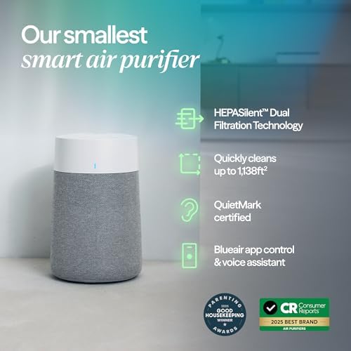 BLUEAIR Blue Pure 511i Max Smart Air Purifier for Bedroom & Small Rooms up to 1,138 Sq Ft, HEPASilent Air Cleaner for Pets, Allergies, Smoke & Dust, Quiet WiFi Air Purifier with Auto Mode - Image 2