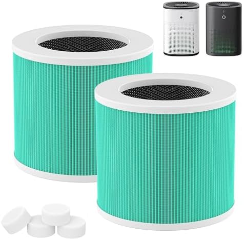 HY1800 H13 True HEPA Replacement Filter Compatible with Honeyuan/MORENTO/CHIVALZ/Loytio/AYAFATO/IOIOW HY1800 Air Purifier, 3-in-1 Filtration System HEPA Activated Carbon HY1800 Filter 2 Pack by AirFilter