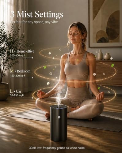 Waterless Essential Oil Diffuser with 3 Fragrance Oils Battery Operated - Image 6