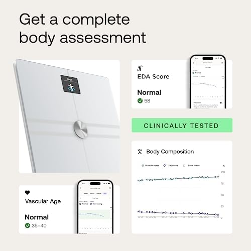 WITHINGS Body Comp WLAN Smart Scales with Full Body Analysis Including Fat Content, Muscle Mass, Bone Density, Visceral Fat, Digital Personal Scales/Body Fat Scales with Bluetooth - Image 2