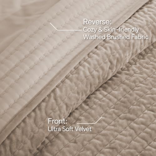BEDELITE Velvet Quilt Set King Size, Luxury Velvet Comforter Bedding - Image 5