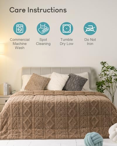 Cottonblue Weighted Blanket for Adults 15 lbs Queen Size 60x80in Ultra Soft - Image 5