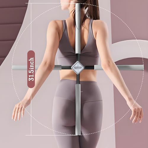 Yoga Stick- Posture Corrector Stick for Back Pain Relief - Upper & Lower Back Stretcher and Straightener Tool for Men and Women - Portable Mobility Stretch Pole for Neck Hump, Spine Alignment & Home Workout - Image 3