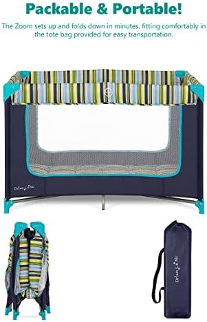 Dream On Me Zodiak Portable Playard, Compact for Travel, Carry Bag, Navy - Image 5