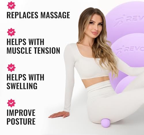 3 in 1 Massage Ball Set - Lacrosse Balls for Myofascial Release, Back Pain Relief, Face Fitness, Trigger Points, Yoga, Physical Therapy, Muscle Recovery and Soft Deep Tissue Massage (Purple) - Image 4