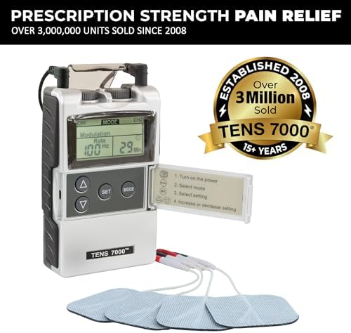 TENS 7000 Digital TENS Unit with Accessories - Muscle Stimulator Machine for Back Pain Relief, Sciatica, Neck, Nerve, Shoulder, Hip, Elbow, Muscle Pain Relief - Image 2