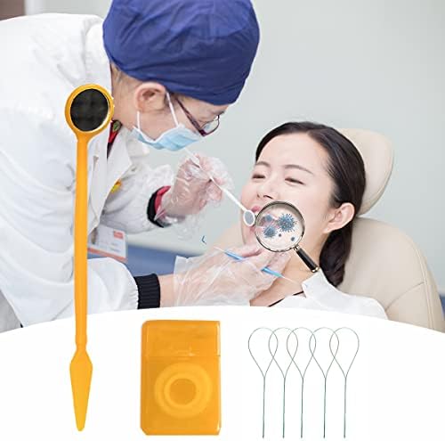 Braces Cleaning Kit for Teeth, Portable Orthodontic Toothbrush Kit Oral Care Dental Travel Kit - Interdental Brush Dental Wax Dental Floss Toothbrush Box (Orange) - Image 5