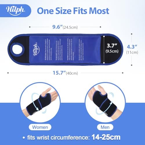 Hilph Wrist Ice Pack Wrap, Carpal Tunnel Relief Wrist Brace with Gel Pack - Image 4