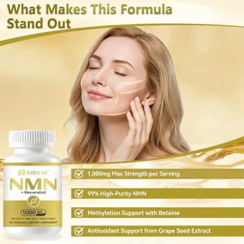 NMN Supplement Complex 1000mg Per Serving, 99% Purity, 30Ct 4-in-1 - Image 5