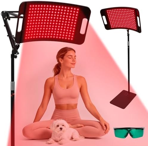 Red Light Therapy for Face Body 204LEDs Tri-Wavelength 660nm 850nm 940nm by HealthChoice