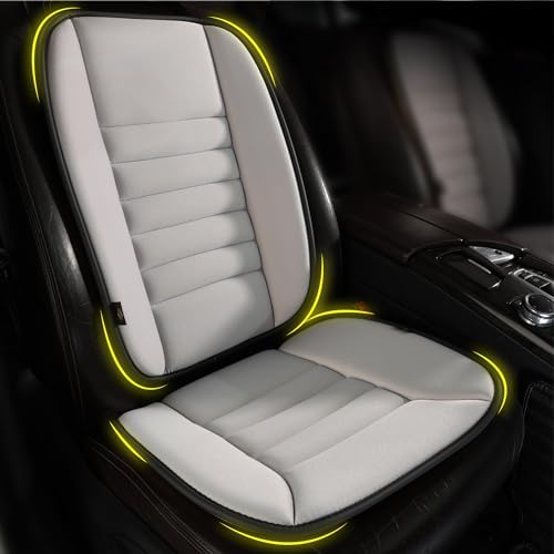 kingphenix Car Seat Cushion with Back Support Pillow, Memory Foam, Gray by kingphenix
