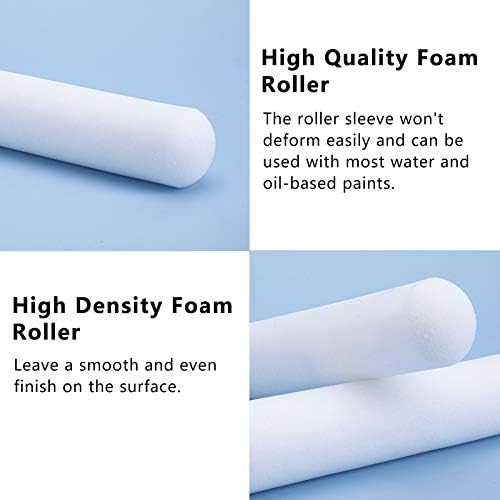 Mister Rui Foam Paint Roller, 36 Pack, 6 Inch High Density Foam Paint Roller Covers, Sponge Paint Rollers, Mini Rollers, Small Paint Rollers for Painting Walls, Cabinets, Doors - Image 4