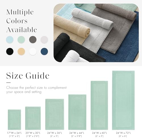Madison Park Splendor Reversible 100% Cotton Bath Rug, 24 x 36, Green - Image 5