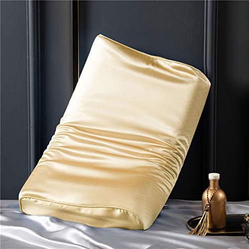 Silk Pillowcase for Memory Foam, Neck, and Contour Pillows, Mulberry Silk Pillow Case (Champagne, 20" x 12.5" x 4"/3") by Cozysilk%7CBringNatureHome