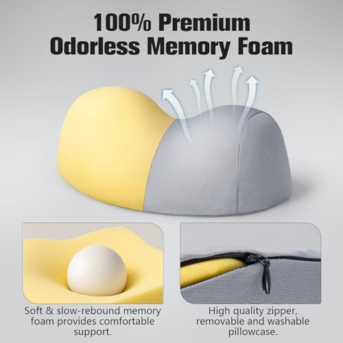 COMFYTHERA Small Neck Stretcher Pillow for Pain Relief, Soft Cervical Traction Device Neck Mild Support Pillow Memory Foam Cervical Neck Orthopedic Pillow for Tension Muscle Relax Relief (Grey) - Image 6