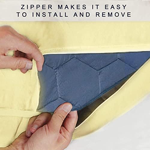 YEMYHOM 100% Cotton Weighted Blanket Cover 60"x80", Soft Removable Duvet Cover for Heavy Blanket, Machine Washable（Yellow） - Image 5