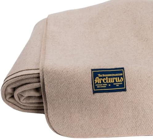 Arcturus Bighorn 100% Virgin Wool Blanket | Heirloom-Quality Wool Bedding for Home & Cabin | Warm, Thick & Durable (Queen Size, Ivory) by Arcturus