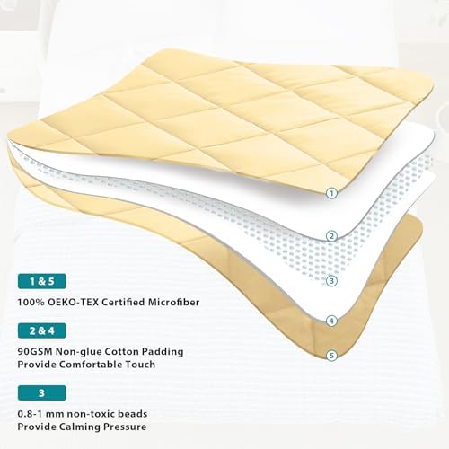 L'AGRATY Weighted Blanket - 48"x72" 15lbs Cooling Breathable Heavy Blanket with Glass Beads for Adult All-Season - Image 5