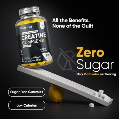 WeightWorld Sugar Free Creatine Monohydrate Gummies 5g | 90 Ct, 30 Servings - Image 4