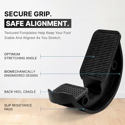 DMoose Fitness Foot Rocker & Foot Stretcher for Plantar Fasciitis & Achilles Tendonitis - Deep Hamstring & Heel Stretch for Improved Flexibility & Pain Relief - Durable & Non-Slip Calf Stretcher - Image 5