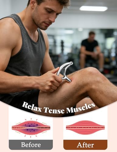 ideayard Stainless Steel Massage Tool for Trigger Point & Deep Tissue, Professional Gua Sha Scraper, Muscle Scraper for Neck, Back, Full Body Pain Relief, Thumb Saver Acupressure Tool - Image 3