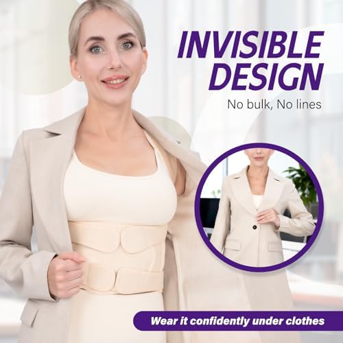 Back Brace Posture Corrector for Women & Men, Adjustable Full Back Support, Shoulder Straightener for Upper & Lower Back Pain Relief-Scoliosis, Hunchback, Waist Trainer (Medium, Beige) - Image 4