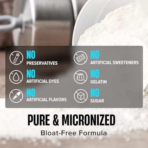 Nutrex Research Creatine Monohydrate Powder 400 Servings - Pure Unflavoured Micronized Creatine Monohydrate Supplement for Muscle Growth, Strength & Power - Clinically Tested - Image 5