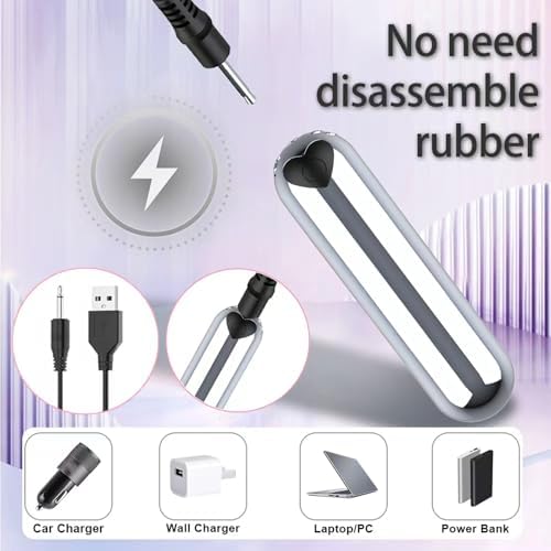Mini Handheld Electric Back Massager Waterproof Quite Massager, Portable Massager for Back Neck Shoulder Body,Silver - Image 2