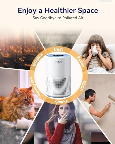 Tailulu Air Purifiers for Home 1200 Ft², H13 True HEPA Air Purifier Bedroom - Image 4