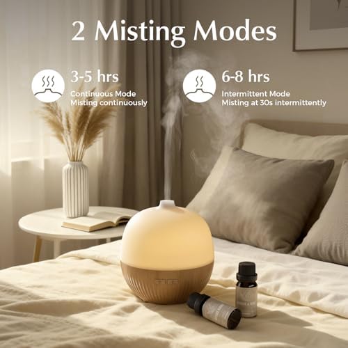 ARVIDSSON Essential Oil Diffuser, 100ml Small Aromatherapy Diffuser with Mood Light, Ultrasonic Oil Diffusers for Home, Mini Diffuser for Essential Oils, Gift for Women - Image 3
