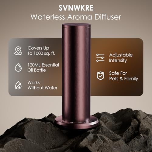 Waterless Essential Oil Diffuser,Oil Diffuser,Aromatherapy Diffusers,Scent Diffusers for Home,Large Room, Hotel Scent Diffuser, 1000sq.ft, Aroma Diffusers (Dark Purple) - Image 2