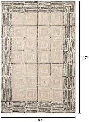Loloi Chris Loves Julia Francis Cream/Black 7'-9" x 9'-9" Area Rug - Image 2