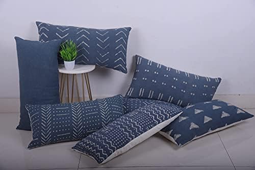 Trade Star Farmhouse Throw Pillow Case 100% Cotton Decorative Pillow Cover Modern Oblong Pillow Shams for Bed Handloomed Lumbar Back Rest Cushion Cover (Dark Grey Snow 12X24 INCHES) - Image 6