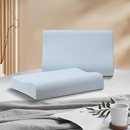 Replacement Pillow Case,Soft Cotton Pillowcase Zippered for Memory Foam Neck Pillow,Pillow Protector for Latex Pillow Cervical Pillow - Image 4