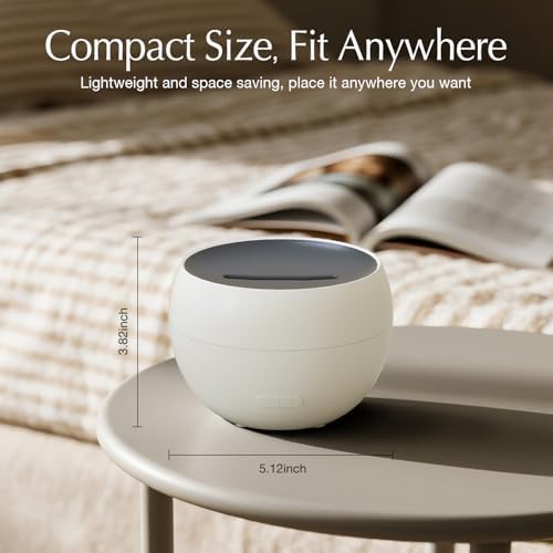 SALKING Essential Oil Diffuser, Fireplace Fire Flame Aromatherapy Diffuser, 150ml Ultrasonic Cool Mist Humidifier, Scent Aroma Diffuser with Auto-Off Function for Home, Room (White) - Image 5
