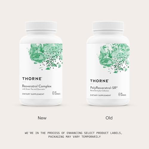 THORNE - Resveratrol Complex - Supports Healthy Aging* - Trans-Resveratrol Supplement with Green Tea, Quercetin & Curcumin Phytosome - Third-Party Certified - Gluten, Dairy & Soy-Free - 60 Capsules - Image 3