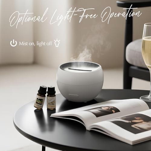 SALKING Essential Oil Diffuser, Fireplace Fire Flame Aromatherapy Diffuser, 150ml Ultrasonic Cool Mist Humidifier, Scent Aroma Diffuser with Auto-Off Function for Home, Room (White) - Image 2