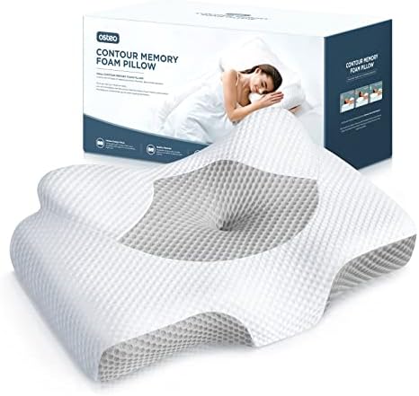 Osteo Cervical Pillow for Neck Pain Relief, Hollow Design Odorless Memory Foam Pillows with Cooling Case, Adjustable Orthopedic Bed Pillow for Sleeping, Support for Side Back Sleepers by OSTEO