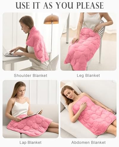 Cottonblue Small Weighted Lap Blanket 7lbs for Adults Teens 24"x29", Pink - Image 6