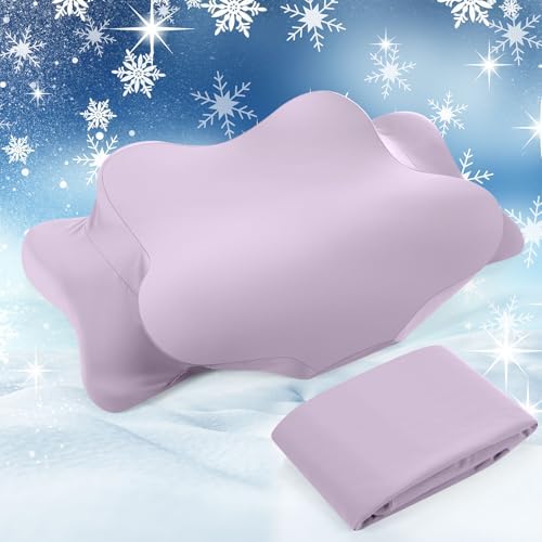 Hahafelt Cooling Cervical Neck Pillowcase,Purple,Standard Size by Hahafelt