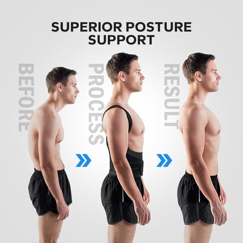 Posture Corrector for Men and Women, Upper Back Support Brace with Adjustable Shoulder Straps for Comfortable Posture Training – Invisible Under Clothing (Large 35.4-41.3‘’) - Image 2