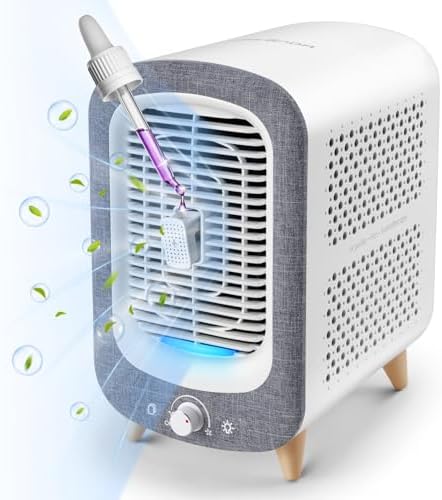 Air Purifier for Home Bedroom 780sq ft, HEPA Air Purifers with Activated Carbon, 22dbB Sleep Mode Quiet Air Cleaner for Dust, Smoke, Odor, Pet Dander, Pollen, Office Desk, JF180 Grey by Unknown