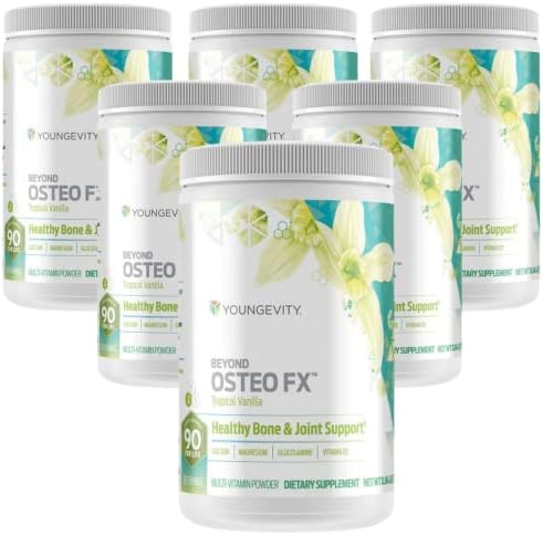 Youngevity Beyond Osteo FX Tropical Vanilla Bone Support Powder, 6 Pack by Youngevity
